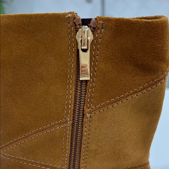 Franco Sarto Brown Suede Heeled Boots - Picture 8 of 13